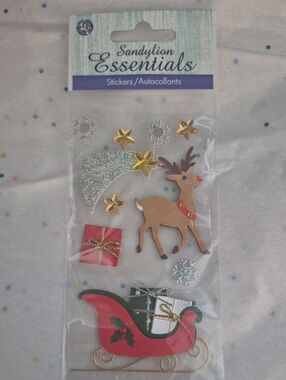 Sandylion Essentials Holiday Sticker Pack — Red, Gold, Brown